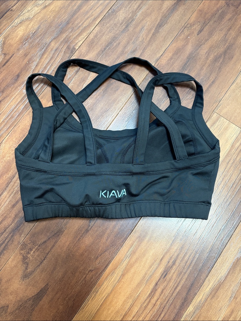 Kiava Black Strappy Sports Bra - Women Intimates & Sleepwear